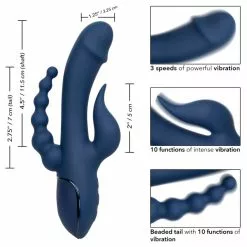 California Exotic Vibrator Triple Orgasme Blauw -Clitoris Vibrators Verkoop 12280 blue 09