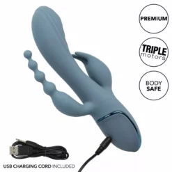 California Exotic Vibrator Triple Ecstasy Grijs -Clitoris Vibrators Verkoop 12281 grey 011