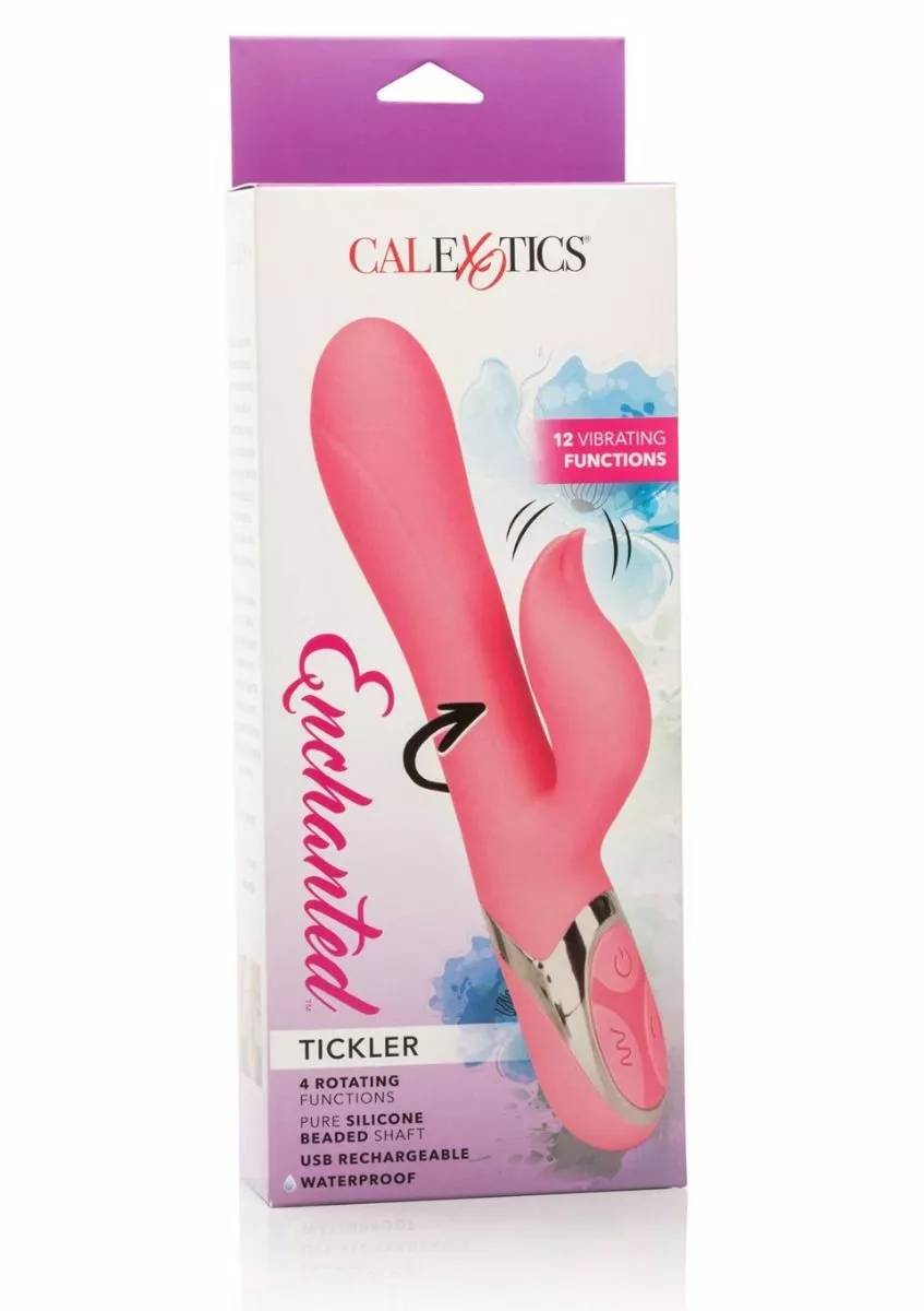 California Exotic Rabbit Vibrator Enchanted Tickler - Roze 4 California Exotic Rabbit Vibrator Enchanted Tickler - Roze - Afbeelding 2