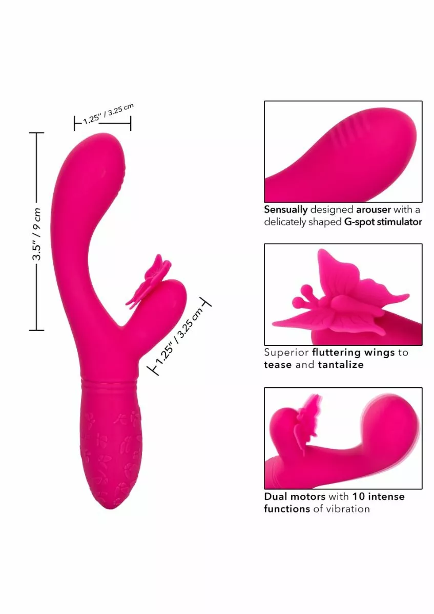 Calexotics Boundless Vibrator Butterfly Kiss Flutter - Roze 6 Calexotics Boundless Vibrator Butterfly Kiss Flutter - Roze - Afbeelding 4