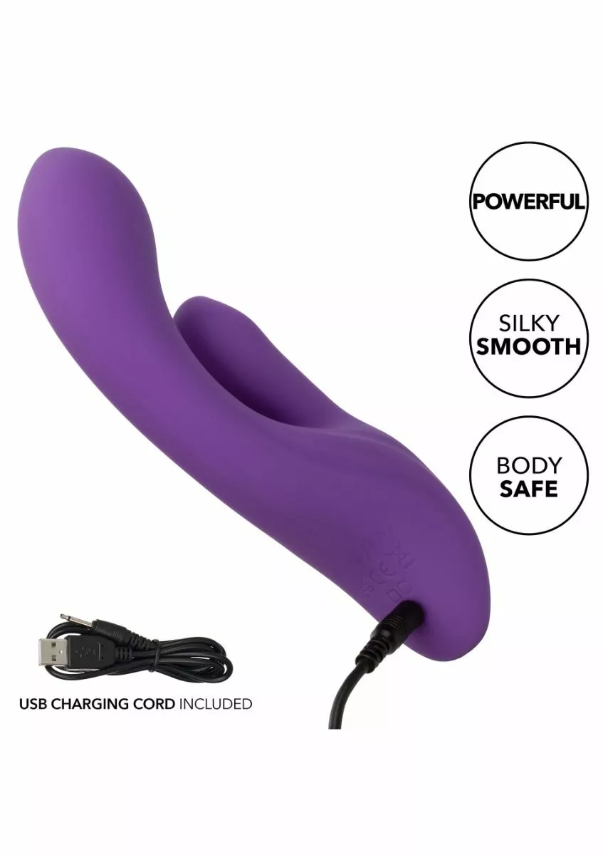 California Exotic Rabbit Vibrator Stella Dual Pleaser - Paars 7 California Exotic Rabbit Vibrator Stella Dual Pleaser - Paars - Afbeelding 5