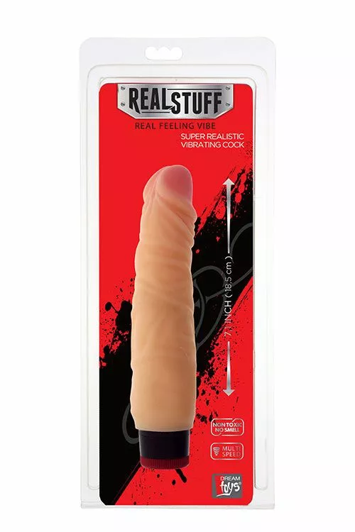 Dreamtoys Realstuff Vibrerende Dildo 17.8 CM - Huidskleur 4 Dreamtoys Realstuff Vibrerende Dildo 17.8 CM - Huidskleur - Afbeelding 2