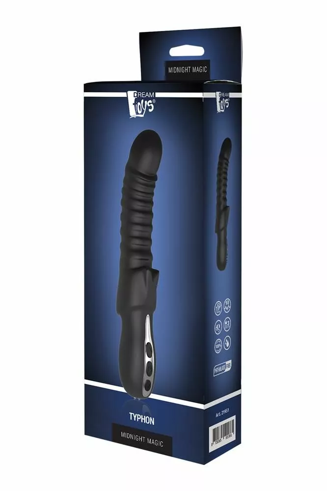 Dreamtoys Geribbelde Vibrator Midnight Magic Typhon 6 Dreamtoys Geribbelde Vibrator Midnight Magic Typhon - Afbeelding 4