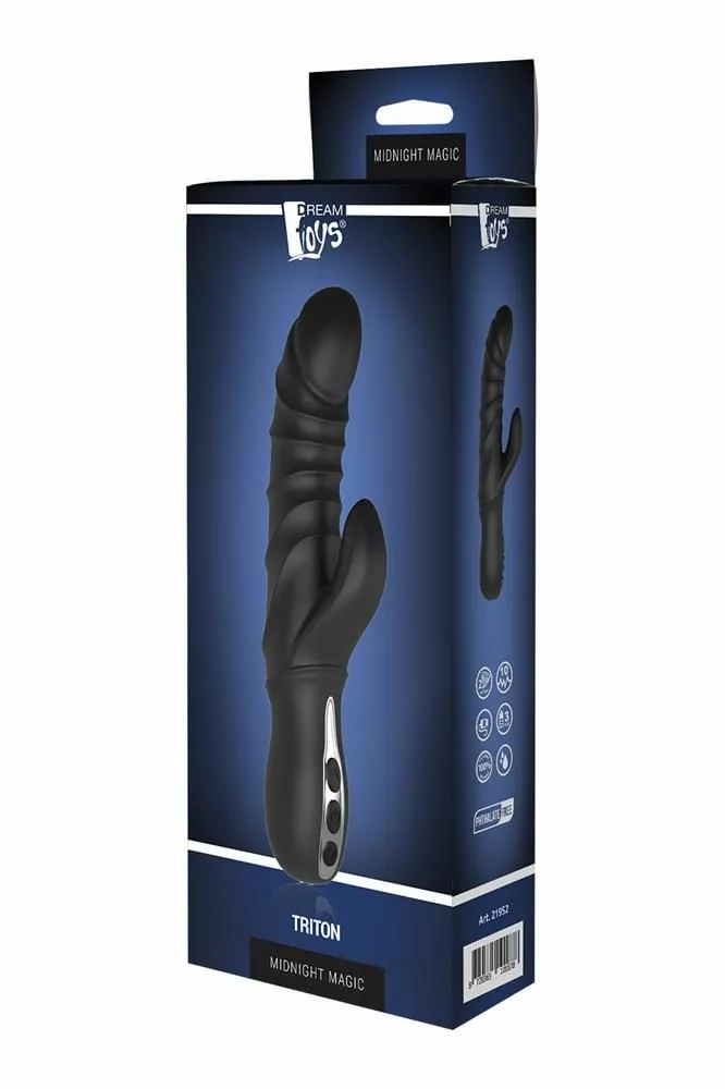 Dreamtoys Geribbelde Vibrator Midnight Magic Triton 6 Dreamtoys Geribbelde Vibrator Midnight Magic Triton - Afbeelding 4