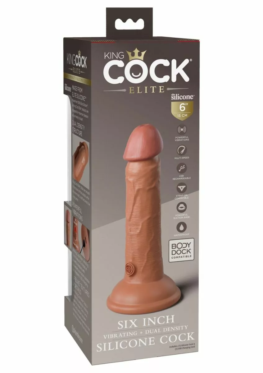 King Cock Realistische Vibrator 18 Cm 2Density Caramel 5 King Cock Realistische Vibrator 18 Cm 2Density Caramel - Afbeelding 3
