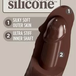 King Cock Realistische Vibrator 2 Density 21 Cm Bruin -Clitoris Vibrators Verkoop 22707 brown 07