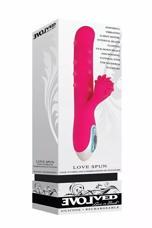 Adam & Eve A&E Eves OPlaadbare Rabbit Vibrator - Love Spun 4 Adam & Eve A&E Eves OPlaadbare Rabbit Vibrator - Love Spun - Afbeelding 2