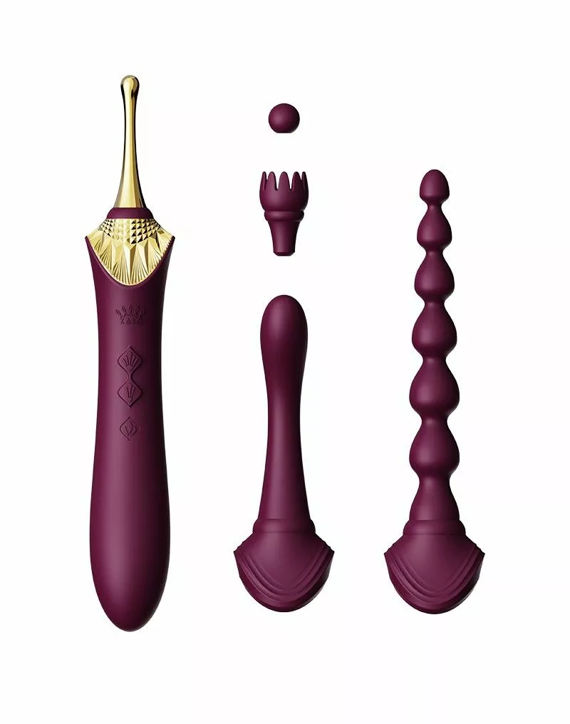 ZALO Bess 2 Verwarmende Clitoris Massager Met 4 Opzetstukken - Paars 5 ZALO Bess 2 Verwarmende Clitoris Massager Met 4 Opzetstukken - Paars - Afbeelding 3
