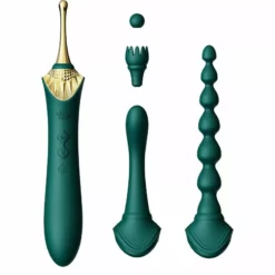 ZALO Bess 2 Verwarmende Clitoris Massager Met 4 Opzetstukken - Groen -Clitoris Vibrators Verkoop bess 2 verwarmende clitoris massager met 4 opzetstukken groen 3