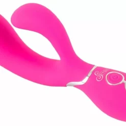 Sweet Smile Buigzame Rabbit Vibrator - Roze -Clitoris Vibrators Verkoop buigzame rabbit vibrator roze zijkant