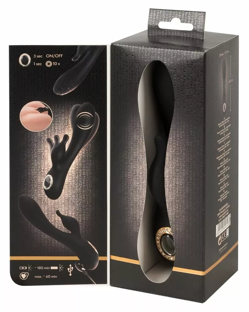 Cleopatra Rabbit Vibrator - Zwart 9 Cleopatra Rabbit Vibrator - Zwart - Afbeelding 7