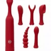 Doc Johnson Clitoris Stimulator Met Opzetstukken - Rood 1 Doc Johnson Clitoris Stimulator Met Opzetstukken - Rood -Clitoris Vibrators Verkoop clitoris stimulator met opzetstukken rood