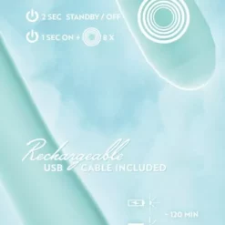 Cuties Rechte Vibrator - Turkoois -Clitoris Vibrators Verkoop cuties rechte vibrator turkoois 10