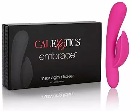 California Exotic Embrace Massaging Tickler - Roze 4 California Exotic Embrace Massaging Tickler - Roze - Afbeelding 2