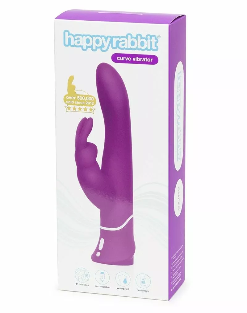 Happy Rabbit HappyRabbit Curve Vibrator - Paars 8 Happy Rabbit HappyRabbit Curve Vibrator - Paars - Afbeelding 6