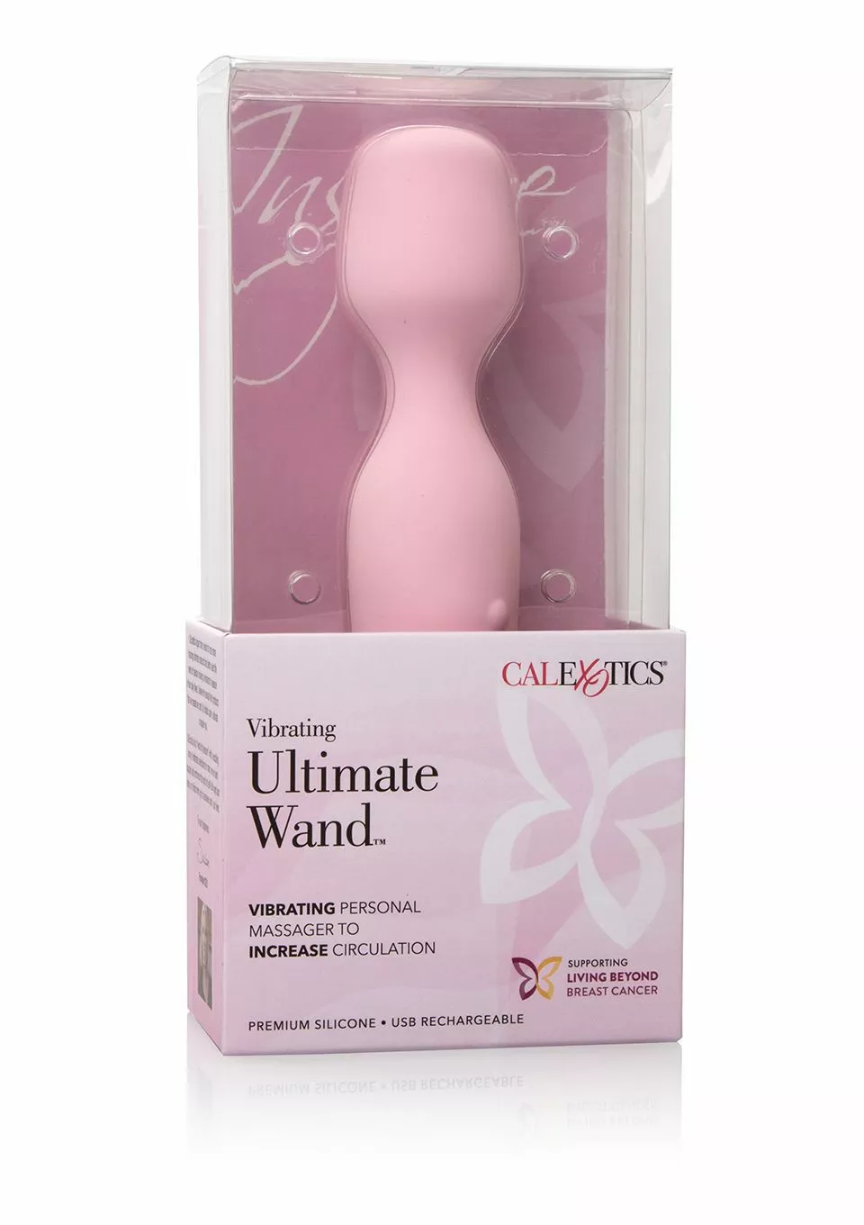 California Exotic Inspire Wand Vibrator - Zachtroze 4 California Exotic Inspire Wand Vibrator - Zachtroze - Afbeelding 2