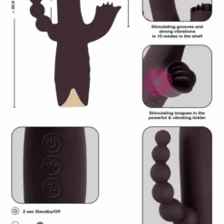 Javida Drievoudige Vibrator - Paars -Clitoris Vibrators Verkoop javida drievoudige vibrator paars 14