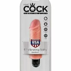 King Cock Stiffy Realistische Vibrator 17 Cm-Zwart -Clitoris Vibrators Verkoop king cock stiffy realistische vibrator 16 cm huidskleur verpakt