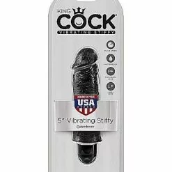 King Cock Stiffy Realistische Vibrator 17 Cm-Zwart -Clitoris Vibrators Verkoop king cock stiffy realistische vibrator 16 cm zwart verpakt