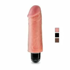 King Cock Stiffy Realistische Vibrator 17 Cm-Zwart