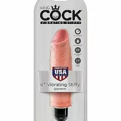 King Cock Stiffy Realistische Vibrator 19 Cm-Huidskleur -Clitoris Vibrators Verkoop king cock stiffy realistische vibrator 19 cm verpakt huid