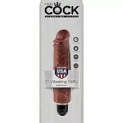 King Cock Stiffy Realistische Vibrator 21 Cm-Huidskleur -Clitoris Vibrators Verkoop king cock stiffy realistische vibrator 21 cm bruin verpakt