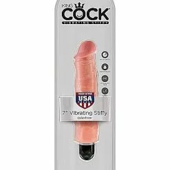 King Cock Stiffy Realistische Vibrator 21 Cm-Huidskleur -Clitoris Vibrators Verkoop king cock stiffy realistische vibrator 21 cm huid verpakt