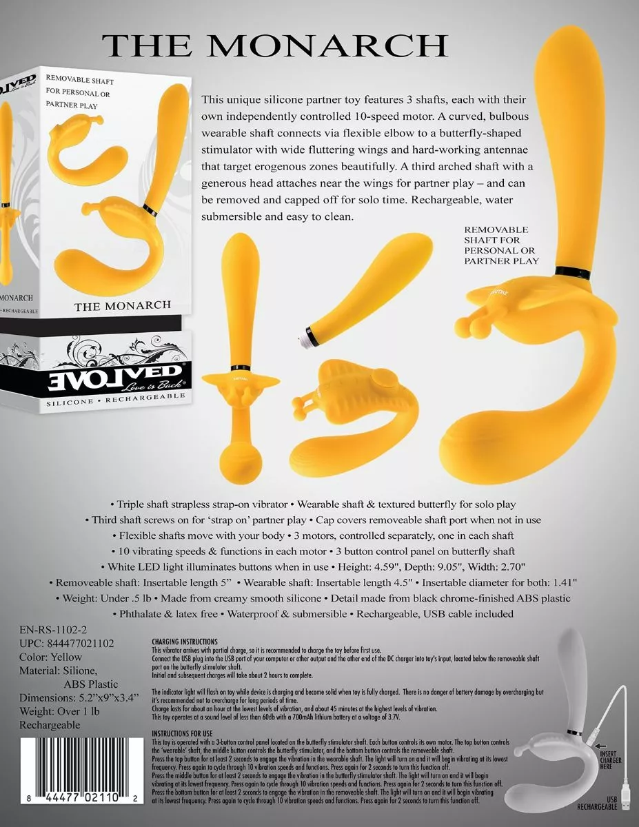 Evolved Novelties Butterfly Partner Vibrator The Monarch 4 Evolved Novelties Butterfly Partner Vibrator The Monarch - Afbeelding 2
