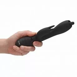 Vive Nilo Rabbit Vibrator - Zwart -Clitoris Vibrators Verkoop nilo rabbit vibrator zwart hand