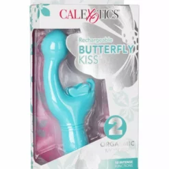 California Exotic Oplaadbare Butterfly Kiss - Blauw -Clitoris Vibrators Verkoop oplaadbare butterfly kiss blauw verpakt
