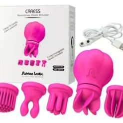 Adrien Lastic Oplaadbare Clitoris Stimulator Met 5 Opzetsukken -Clitoris Vibrators Verkoop oplaadbare clitoris stimulator met 5 opzetsukken