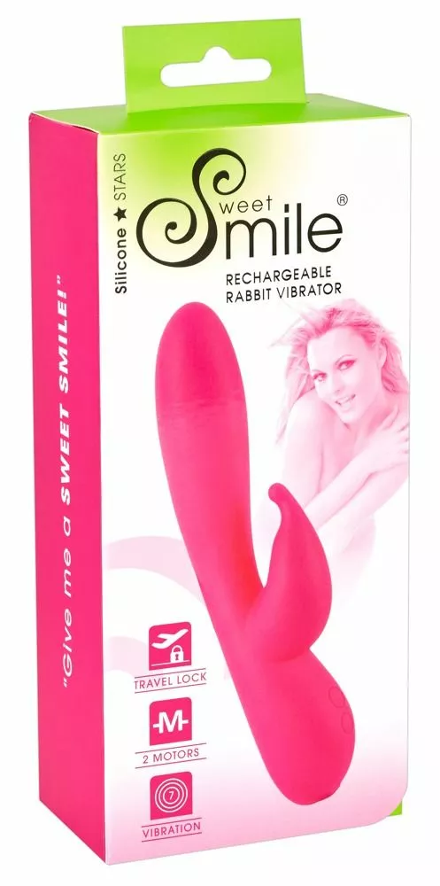 Sweet Smile Oplaadbare Rabbit - Roze 3 Sweet Smile Oplaadbare Rabbit - Roze - Afbeelding 2