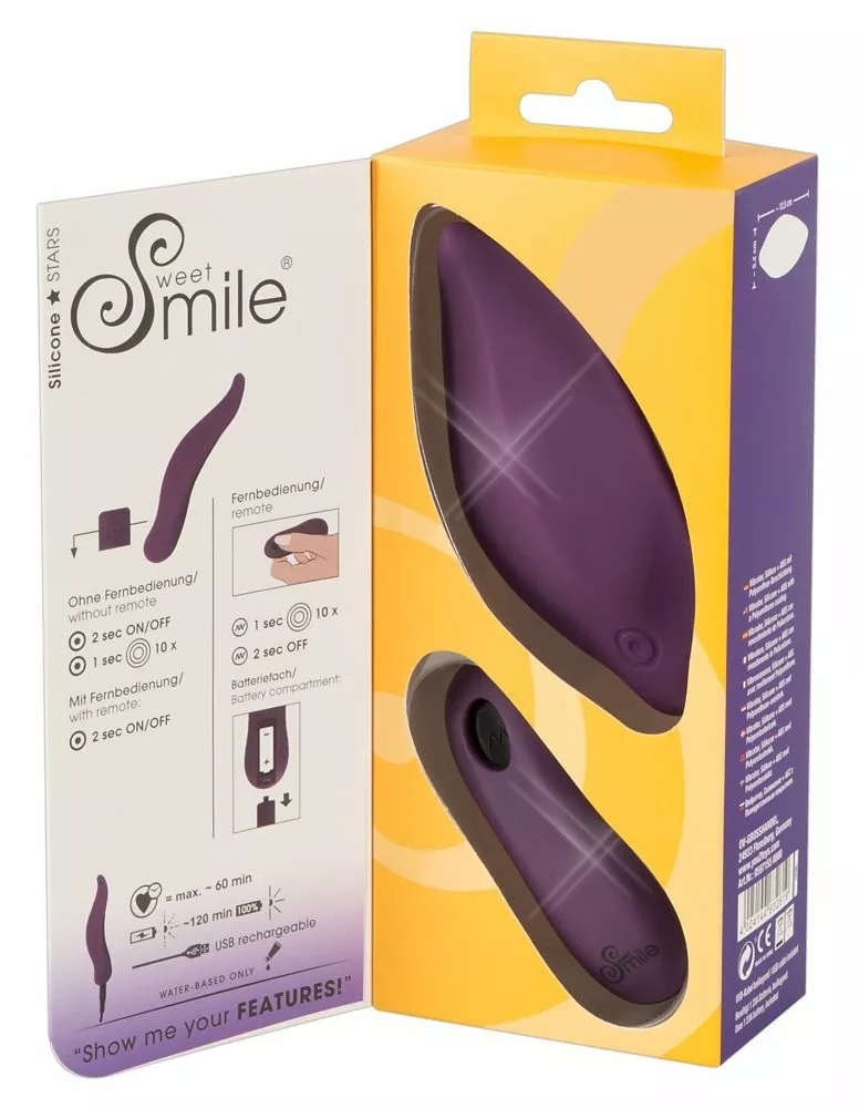 Sweet Smile Panty Vibrator Met Afstandsbediening - Paars 7 Sweet Smile Panty Vibrator Met Afstandsbediening - Paars - Afbeelding 5