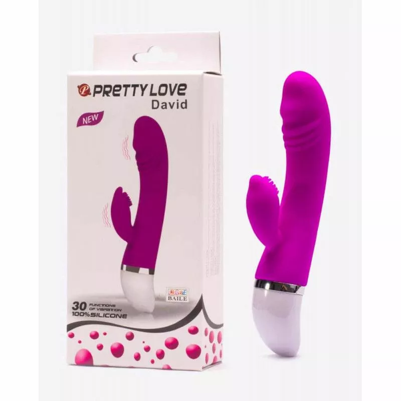 Pretty Love Rabbit Vibrator David - Roze 3 Pretty Love Rabbit Vibrator David - Roze