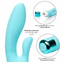 California Exotic Rabbit Vibrator Eden Lover - Blauw (OP=OP) 12 California Exotic Rabbit Vibrator Eden Lover - Blauw (OP=OP) -Clitoris Vibrators Verkoop rabbit vibrator eden lover blauw batt scaled