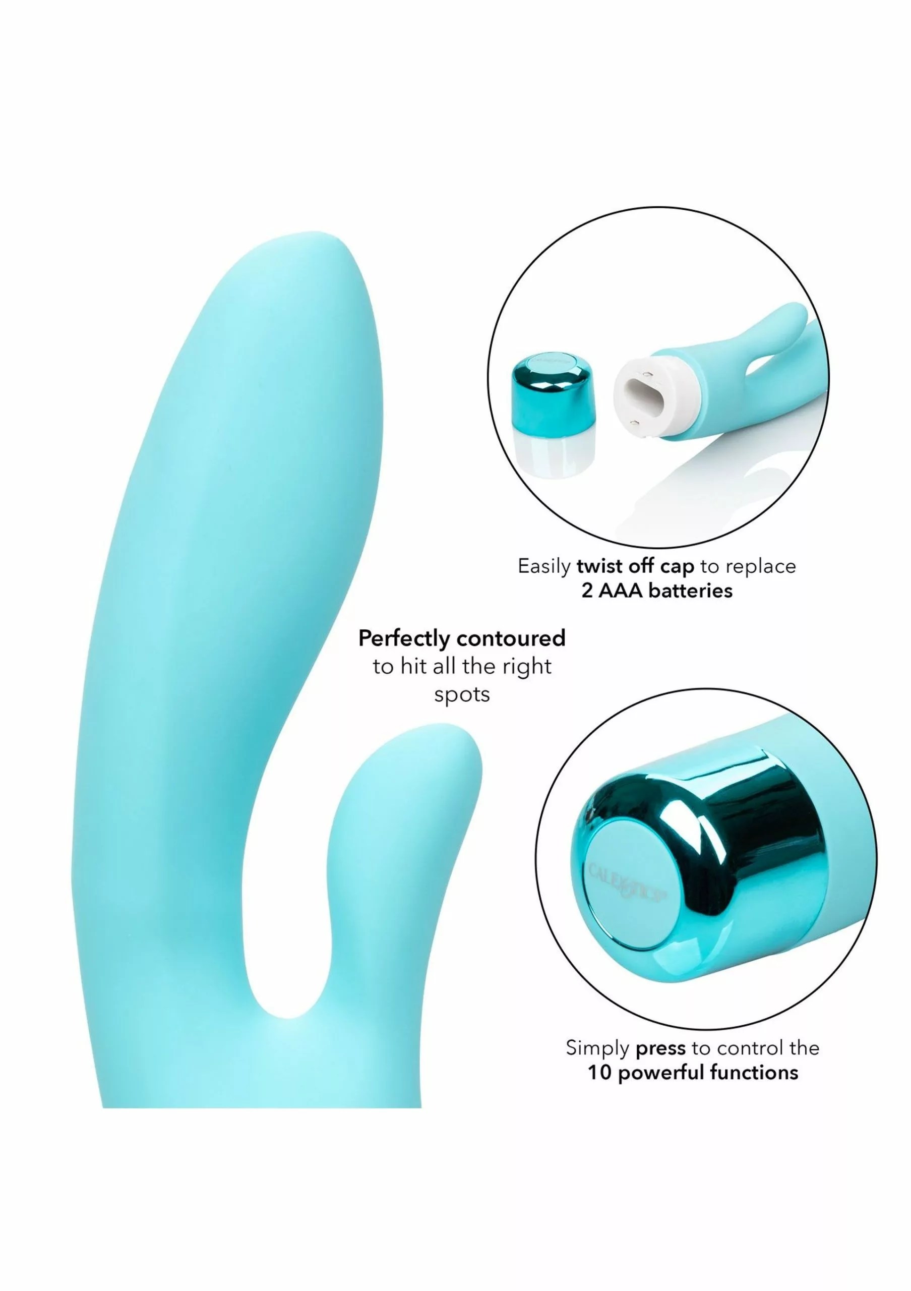 California Exotic Rabbit Vibrator Eden Lover - Blauw (OP=OP) 5 California Exotic Rabbit Vibrator Eden Lover - Blauw (OP=OP) - Afbeelding 3