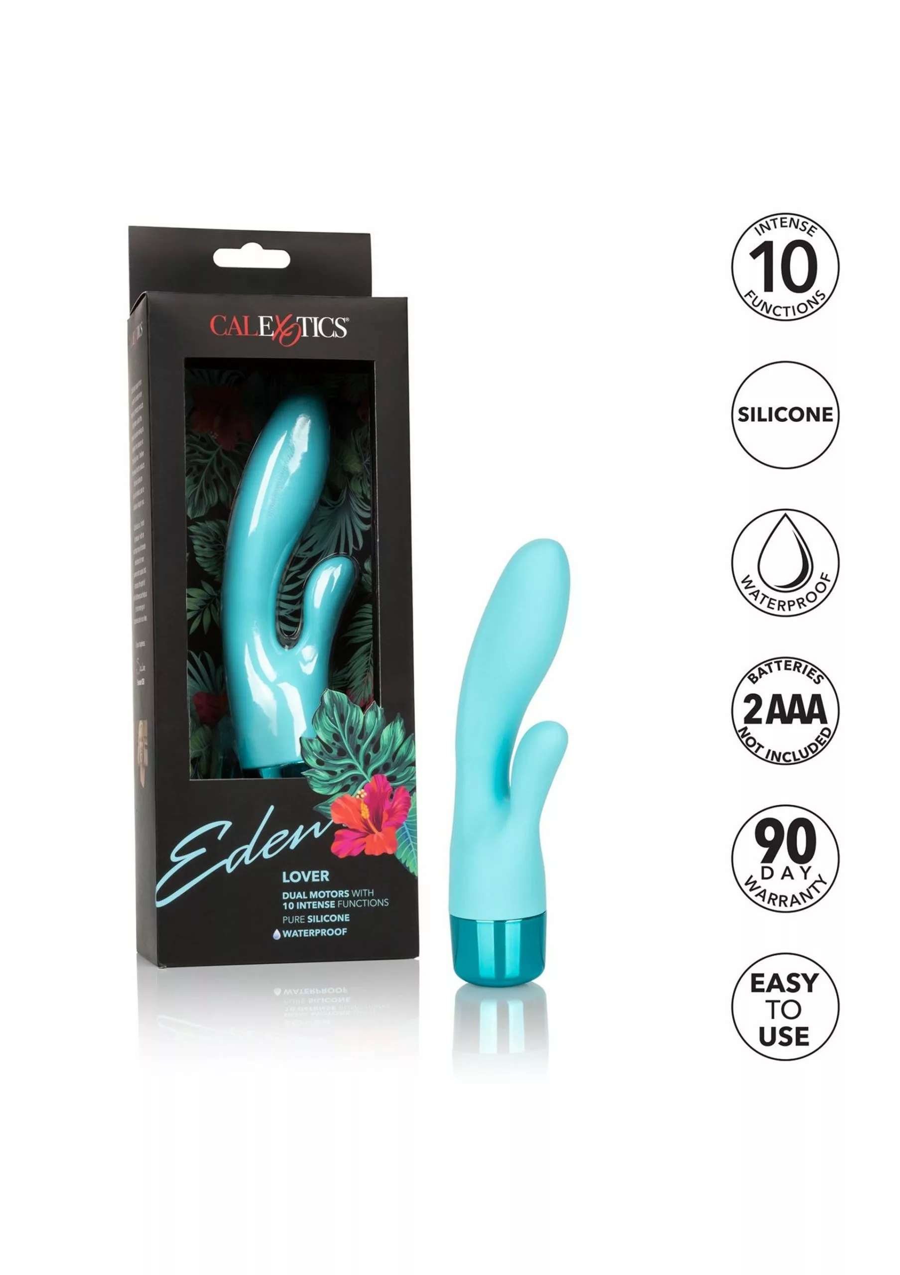 California Exotic Rabbit Vibrator Eden Lover - Blauw (OP=OP) 8 California Exotic Rabbit Vibrator Eden Lover - Blauw (OP=OP) - Afbeelding 6