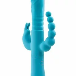 Adam & Eve Rabbit Vibrator Eve's Thrusting Triple Joy - Blauw -Clitoris Vibrators Verkoop rabbit vibrator eve thrusting triple joy blauw 4