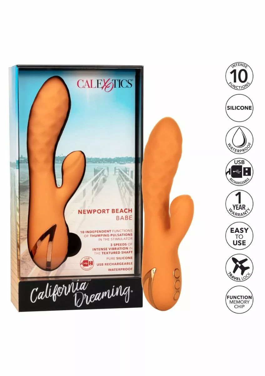 Calexotics Boundless Rabbit Vibrator Newport Beach Babe - Oranje 9 Calexotics Boundless Rabbit Vibrator Newport Beach Babe - Oranje - Afbeelding 7