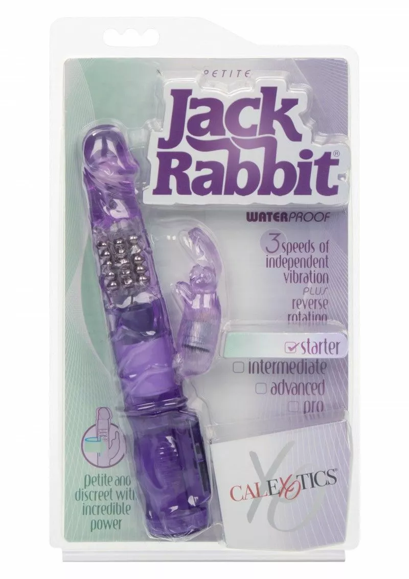 California Exotic Rabbit Vibrator Petite Jack - Paars 4 California Exotic Rabbit Vibrator Petite Jack - Paars - Afbeelding 2
