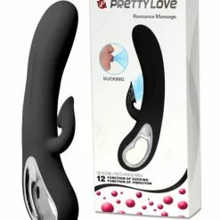Pretty Love Rabbit Vibrator Romance Sucking - Zwart