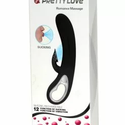 Pretty Love Rabbit Vibrator Romance Sucking - Zwart -Clitoris Vibrators Verkoop rabbit vibrator romance sucking zwart verpakt