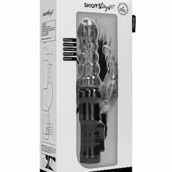 Shots Toys Rabbit Vibrator Rotating Bubbles - Zwart -Clitoris Vibrators Verkoop rabbit vibrator rotating bubbles zwart verpakt
