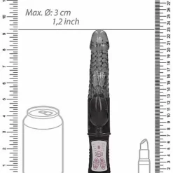 Shots Toys Rabbit Vibrator Rotating Rabbit - Zwart -Clitoris Vibrators Verkoop rabbit vibrator rotating rabbit zwart lengte