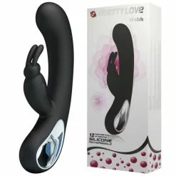Pretty Love Rabbit Vibrator Webb - Zwart 11 Pretty Love Rabbit Vibrator Webb - Zwart -Clitoris Vibrators Verkoop rabbit vibrator webb zwart naast doos
