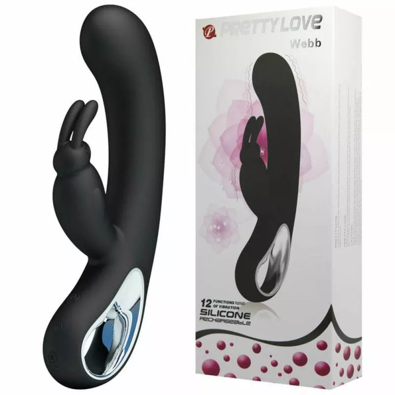 Pretty Love Rabbit Vibrator Webb - Zwart 7 Pretty Love Rabbit Vibrator Webb - Zwart - Afbeelding 5