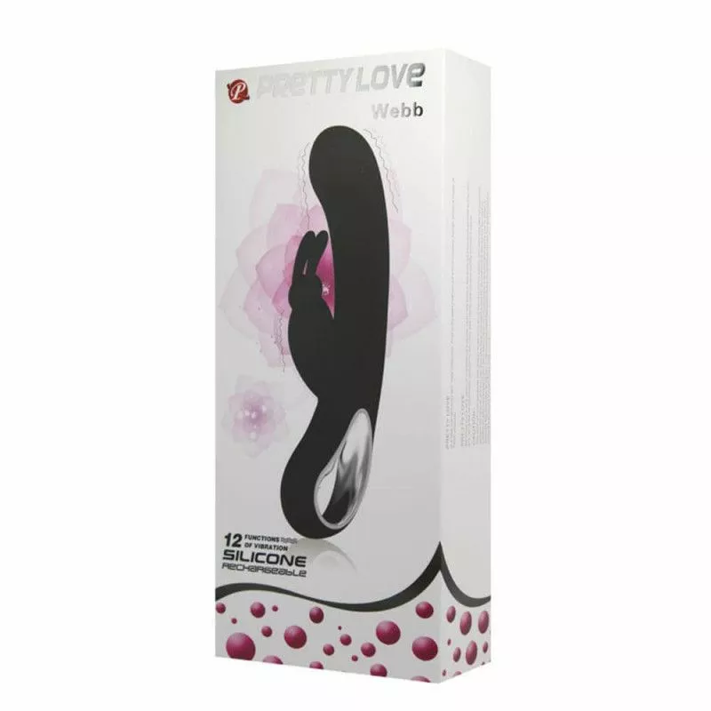 Pretty Love Rabbit Vibrator Webb - Zwart 6 Pretty Love Rabbit Vibrator Webb - Zwart - Afbeelding 4