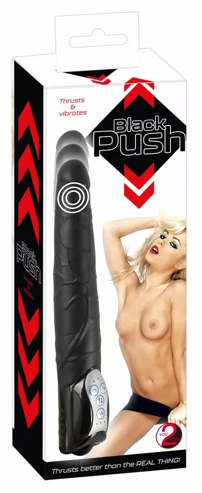 You2Toys Realistische Dildo Met Stotende Bewegingen - Zwart 9 You2Toys Realistische Dildo Met Stotende Bewegingen - Zwart - Afbeelding 7