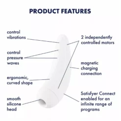 Satisfyer Curvy 2+ Met App Connect - Wit -Clitoris Vibrators Verkoop satisfyer curvy 2 plus wit features