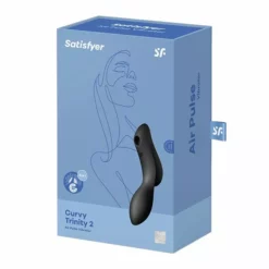 Satisfyer Curvy Trinity 2 Luchtdruk Vibrator - Zwart -Clitoris Vibrators Verkoop satisfyer curvy trinity 2 zwart 2